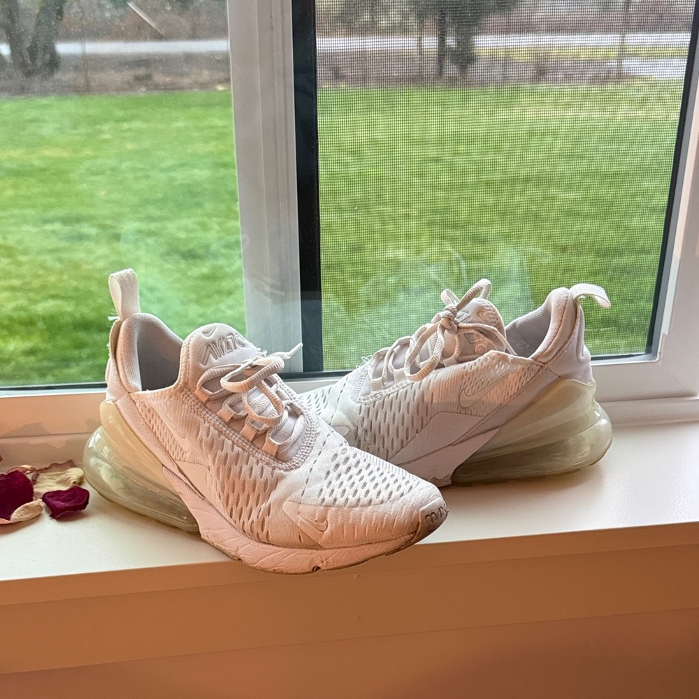 Nike White Air Max 270 Sneakers